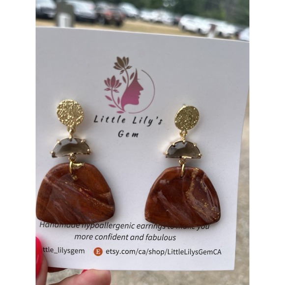 Handmade  Polymer Clay   Earrings - Picture 12 of 12